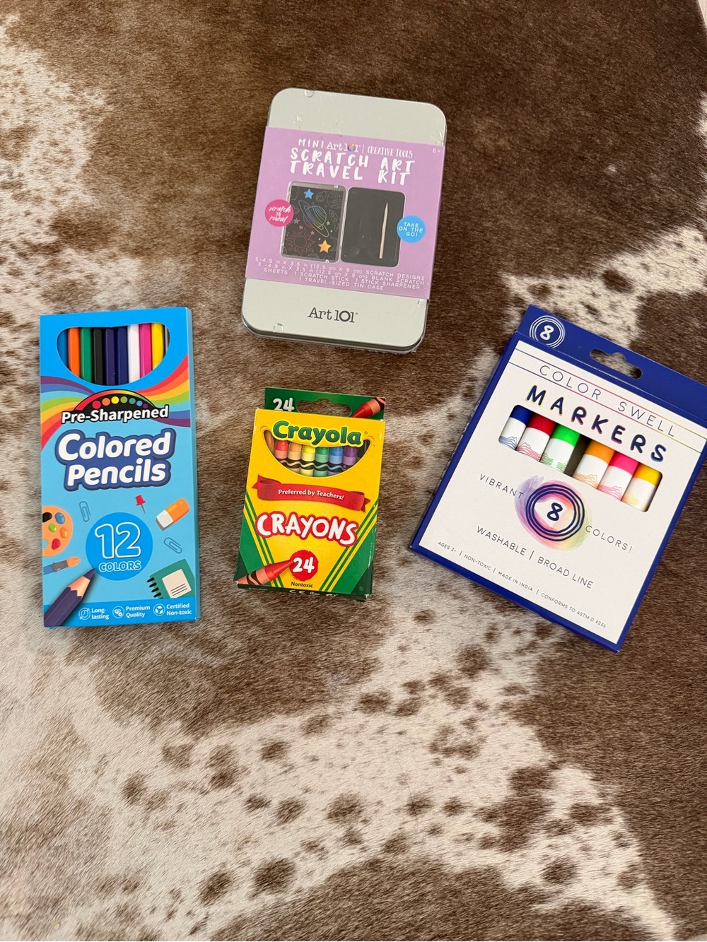 Art Bundle including scratch art travel kit